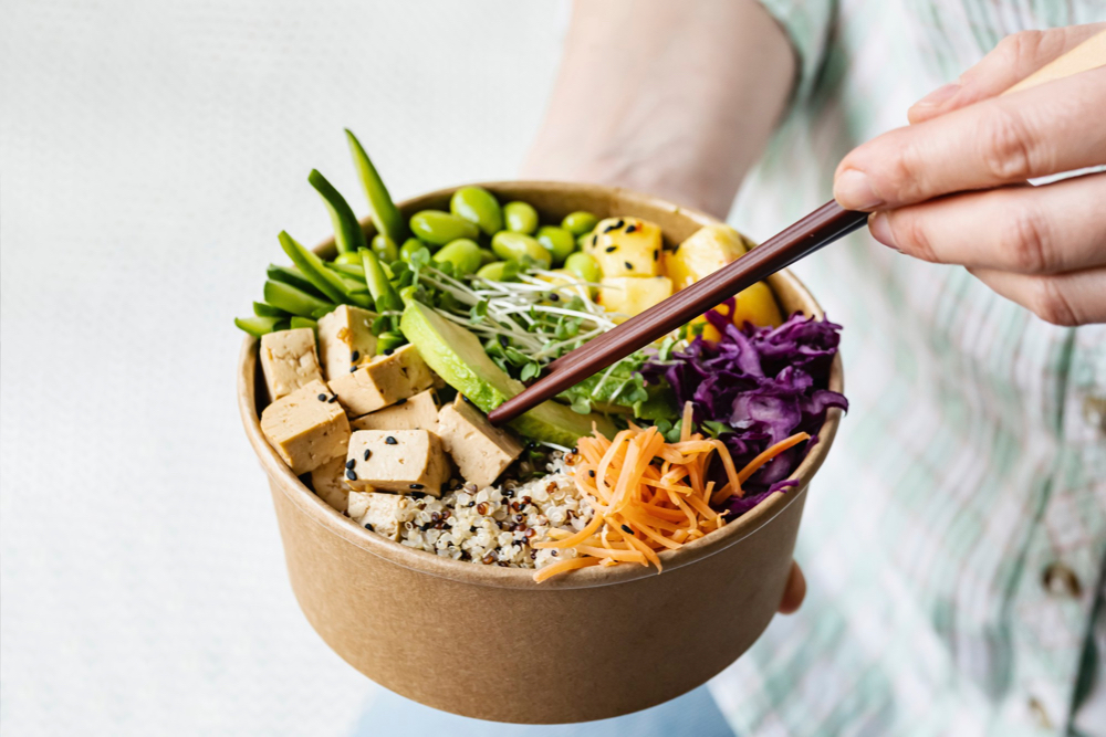 bowl of vegan food